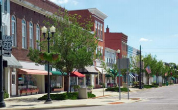 image of a building in small town