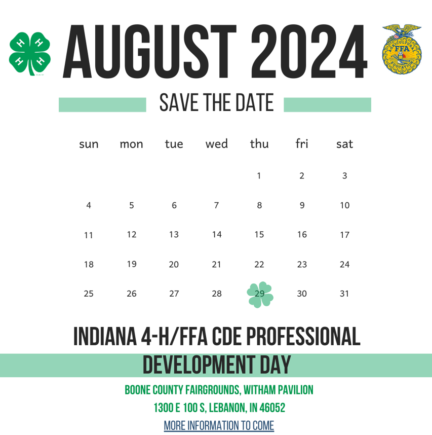 CDE Professional Development Save the Date
