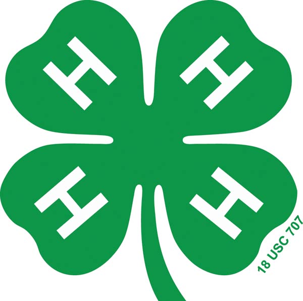 4-h logo green four leaf clover
