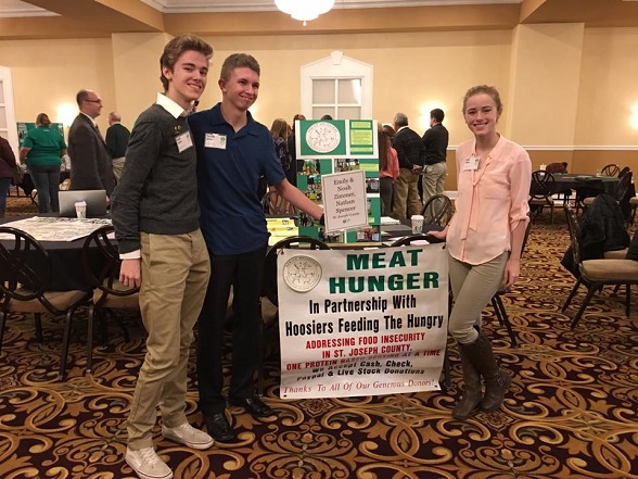 Emily, Nathan, and Noah of St. Joseph County 4-H developed Meat Hunger pose
