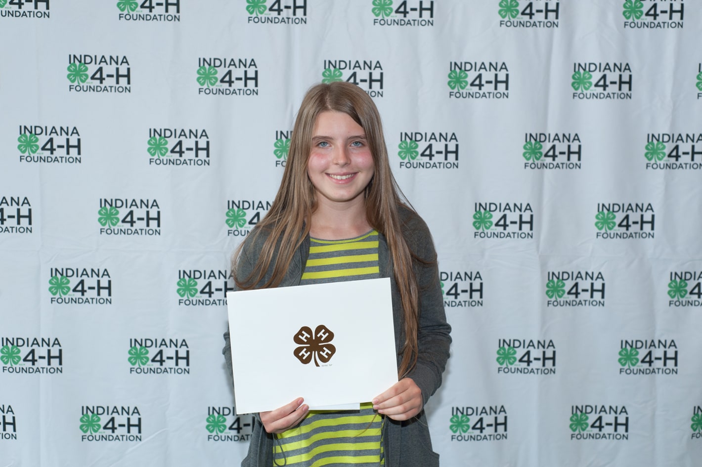 Amelia Timberlake poses with Science Programming Award