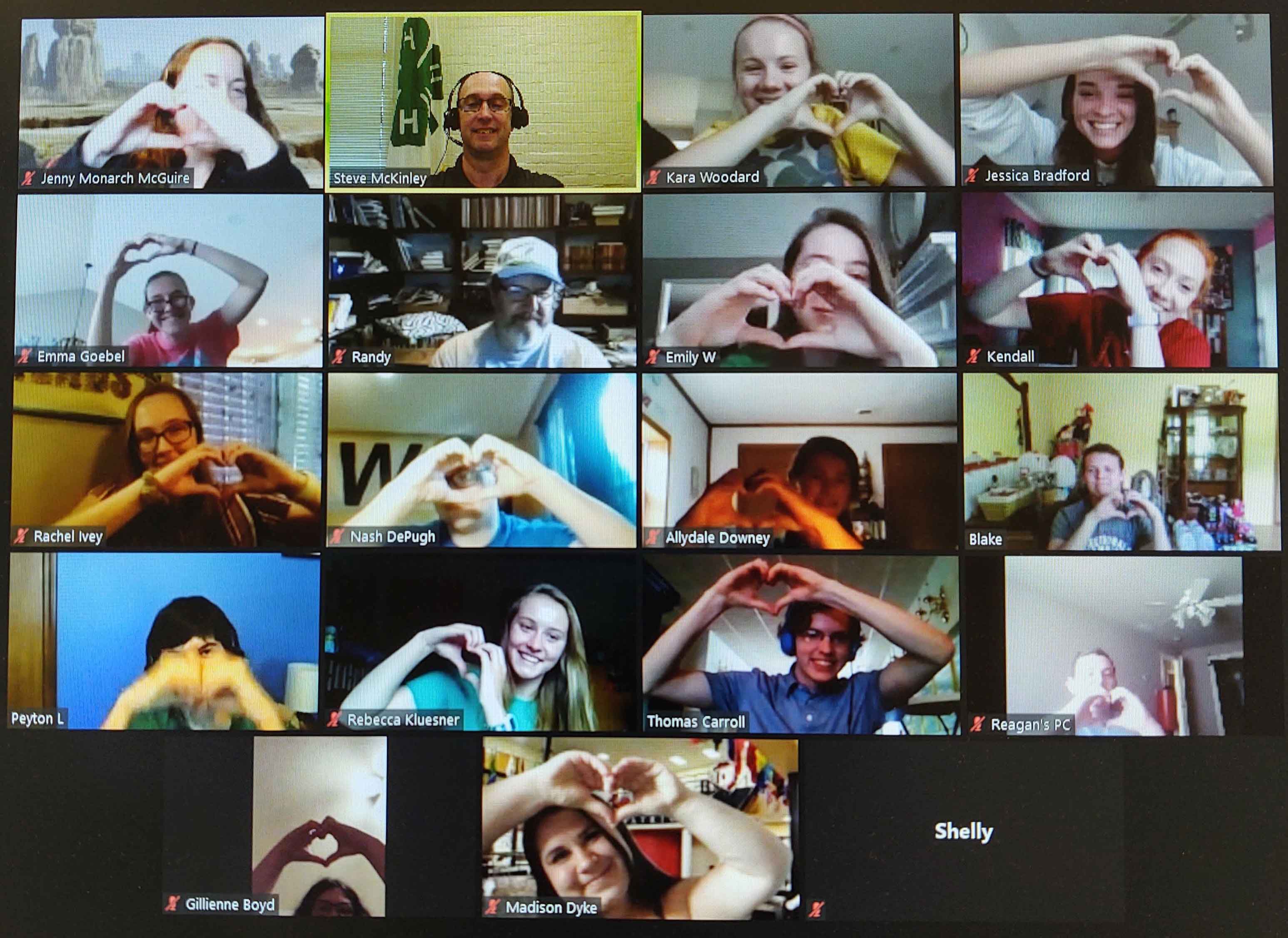 jlc youth make hearts virtual meeting screen capture
