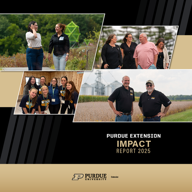Purdue Extension 2025 impact report cover