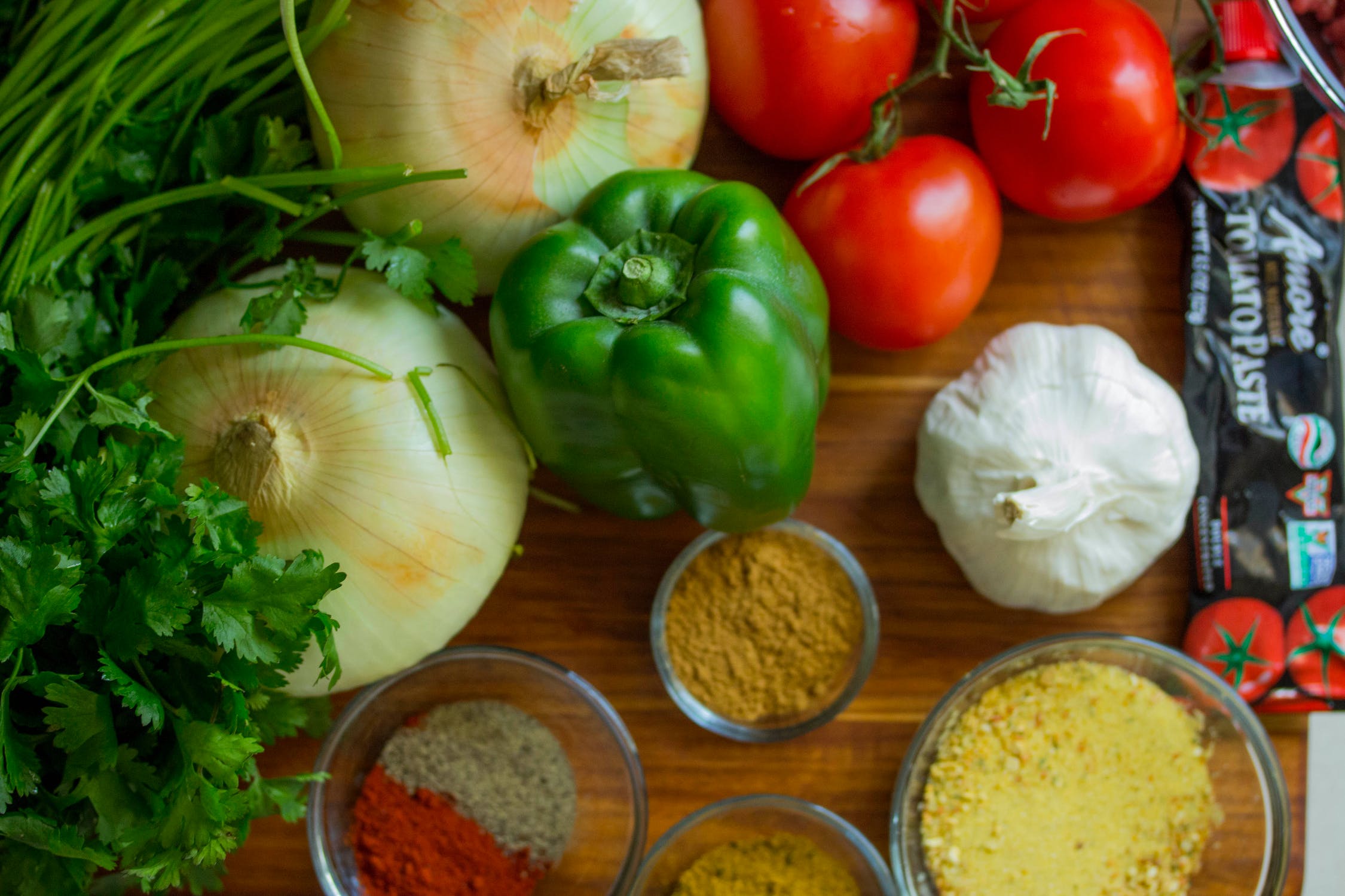 Assorted vegetables on a table