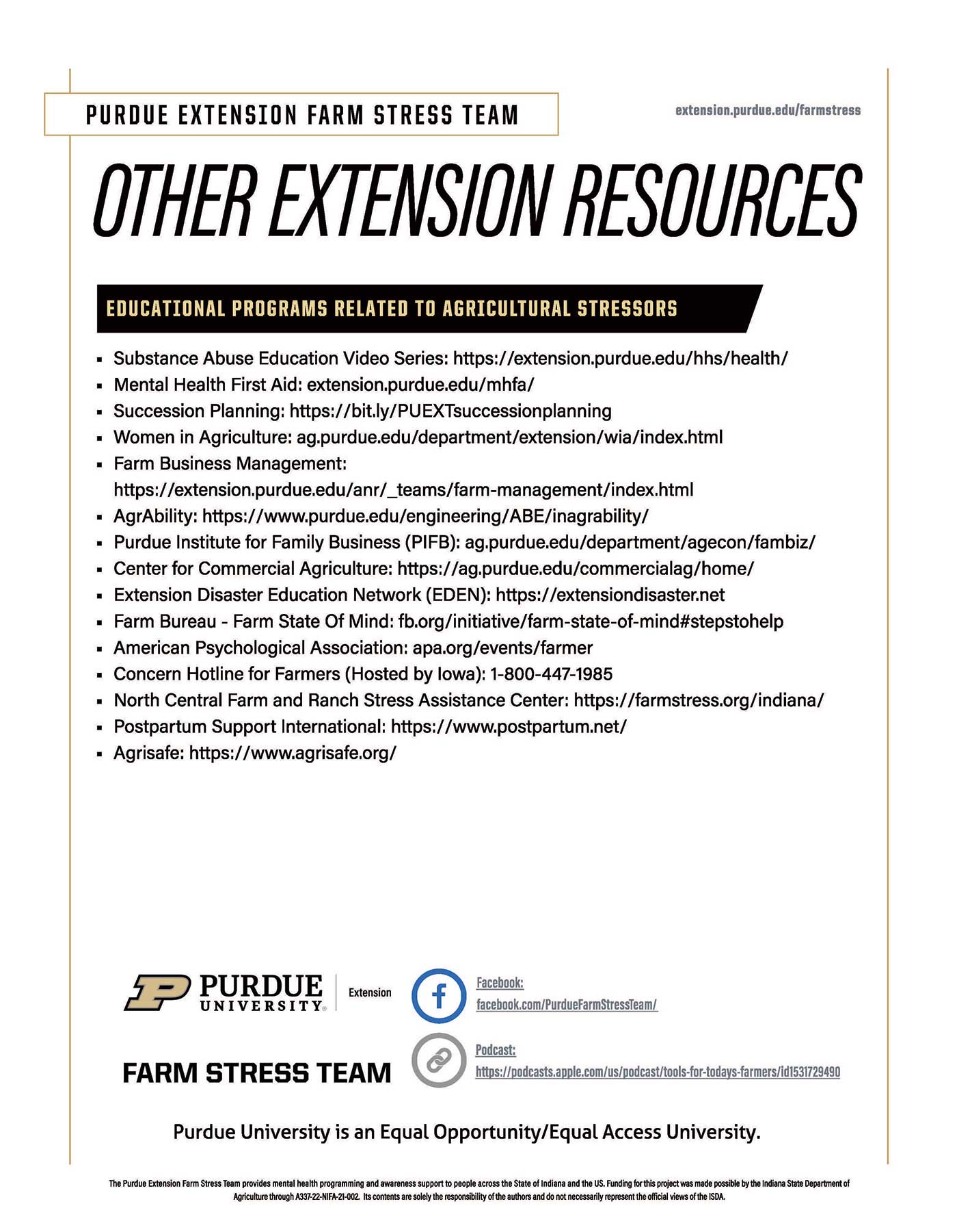 Farm Stress handout