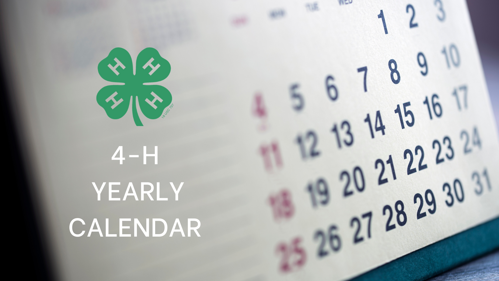 4-H  Calendar