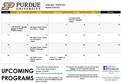 HHS Program Calendars