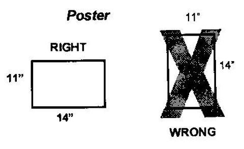11x14 inch poster displayed right and wrong
