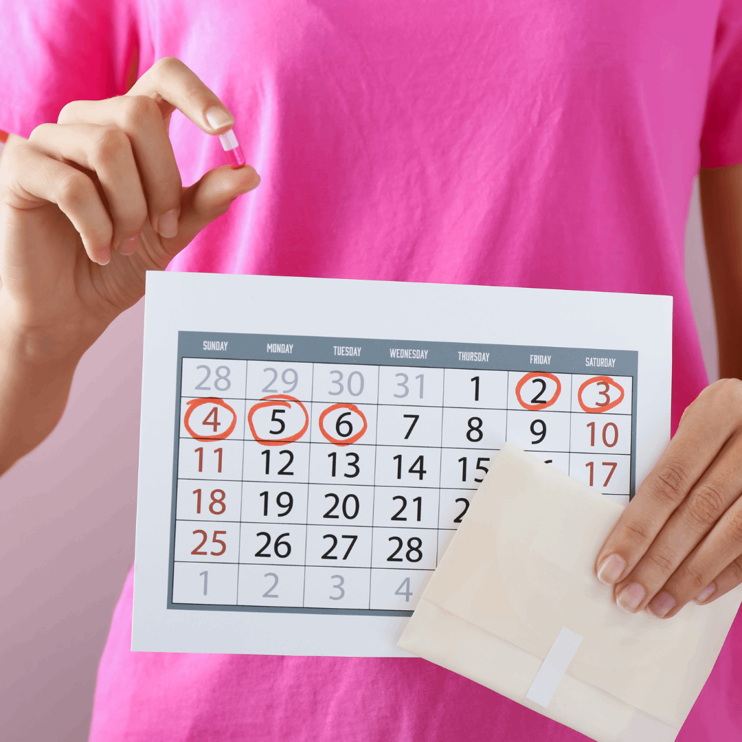 woman with calendar for women's health