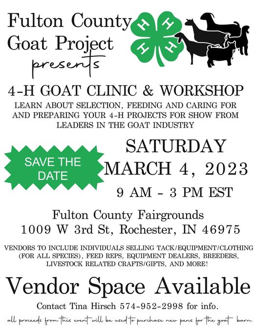 Fulton County Goat Clinic & Workshop