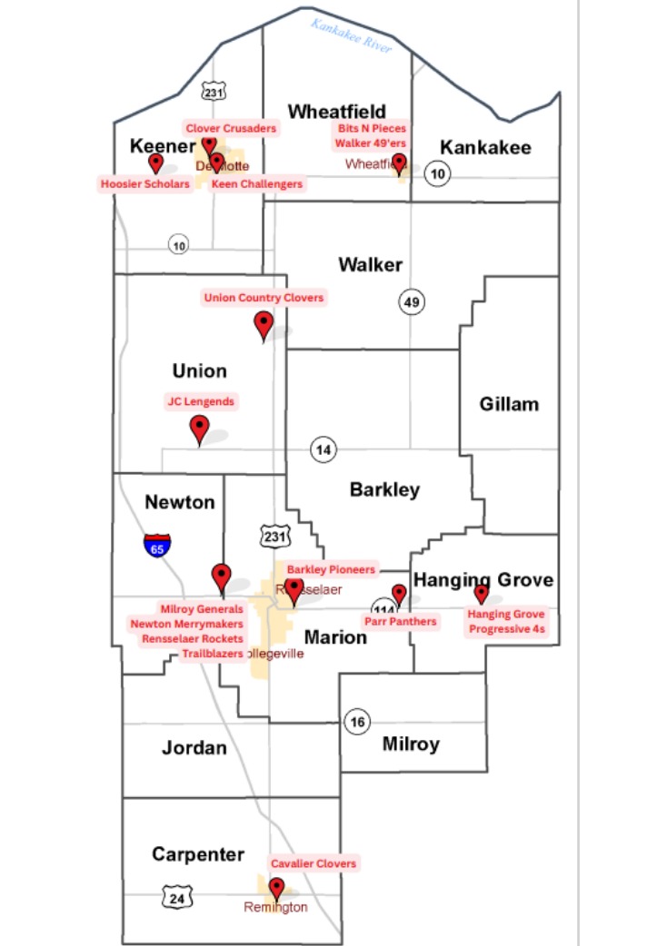 Jasper County Club Map