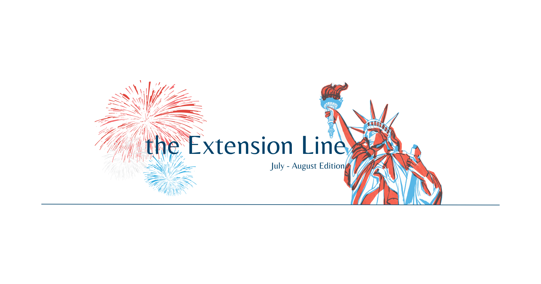 the Extension Line July Edition banner
