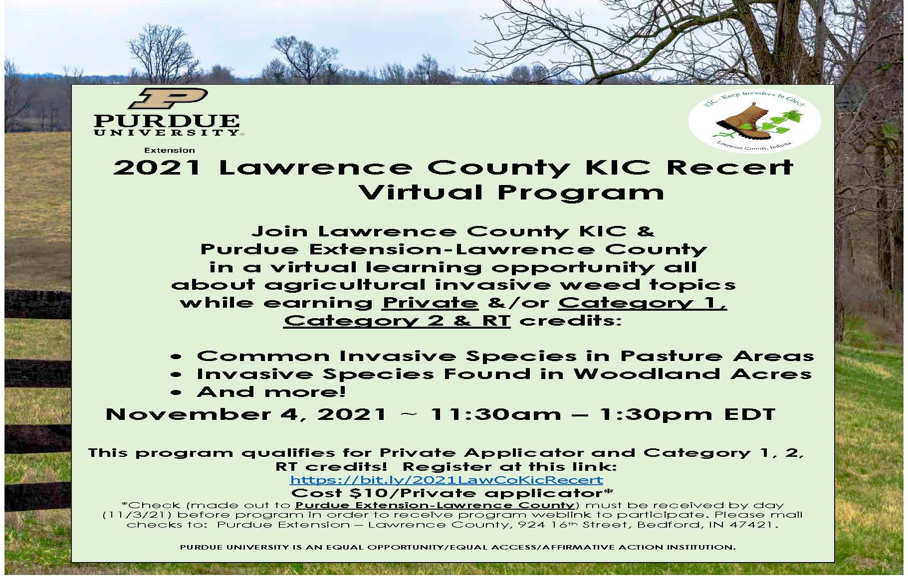 Lawrence County KIC Recert Virtual Program