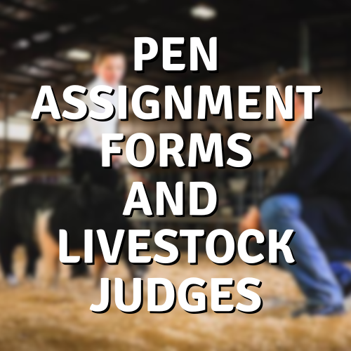 Pen Assignments and Livestock Judges