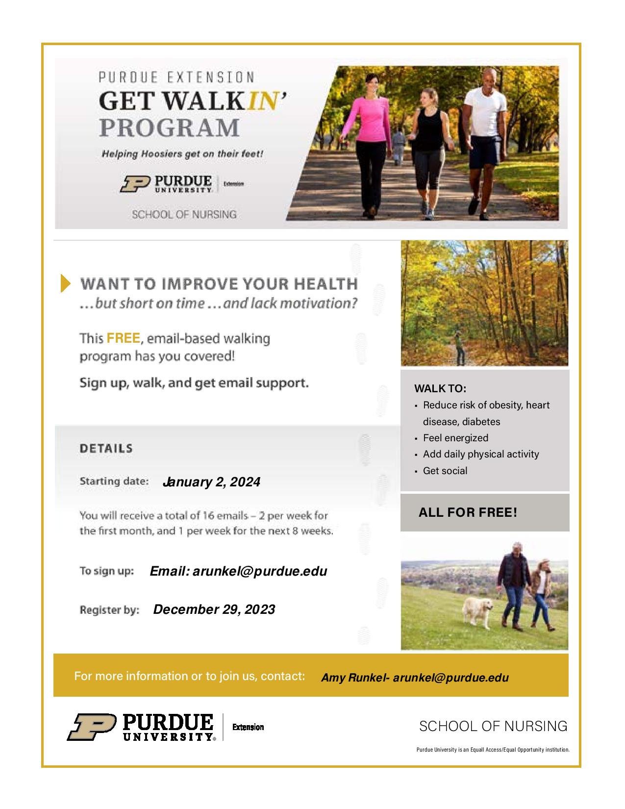 Get Walking Program 2024 Flyer
