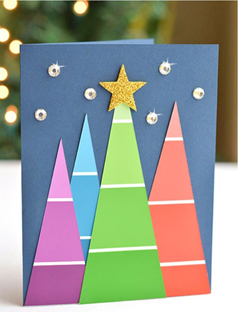 paint chip Christmas card