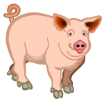 Clip Art of a pig