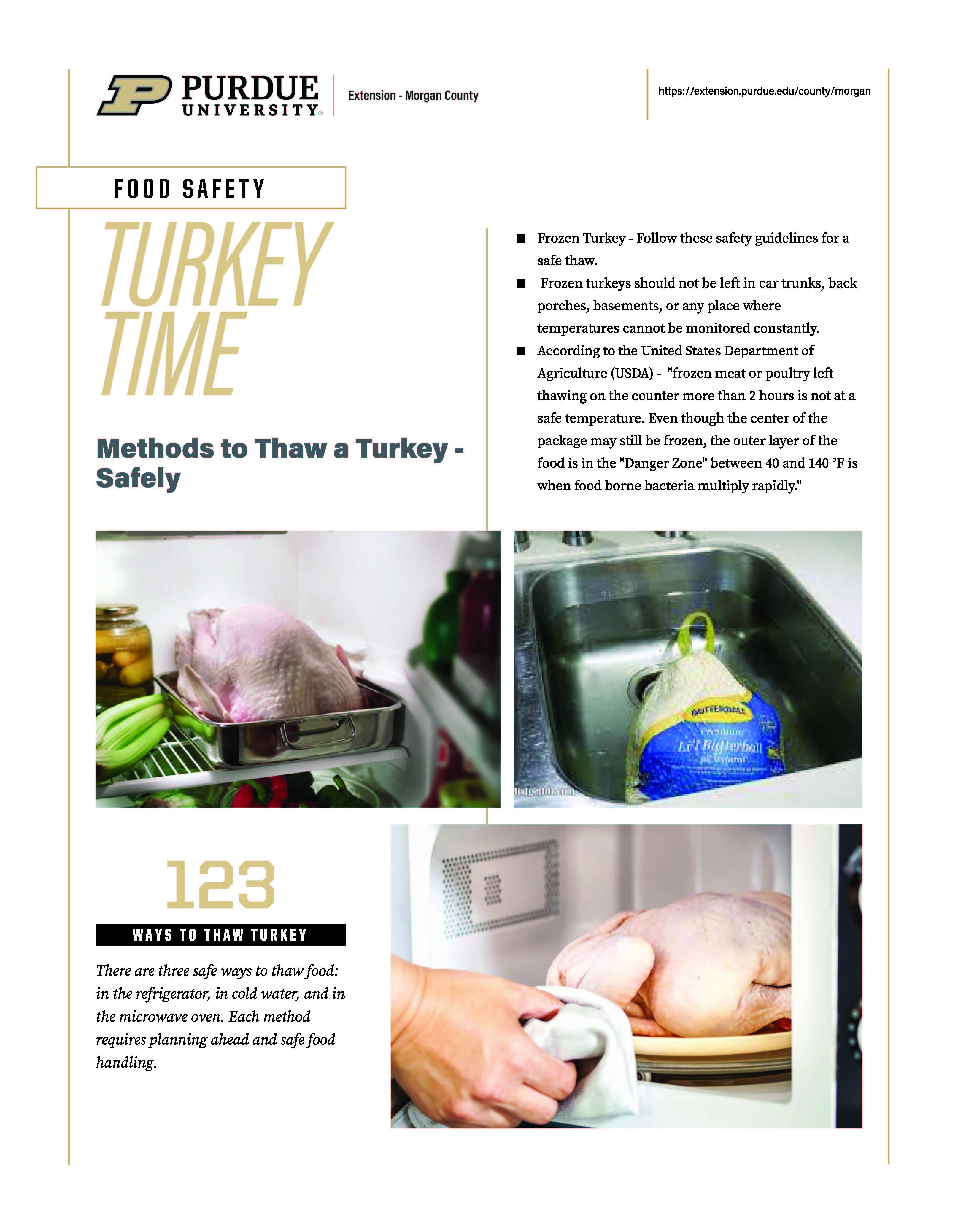 HOW TO THAW A TURKEY SAFELY