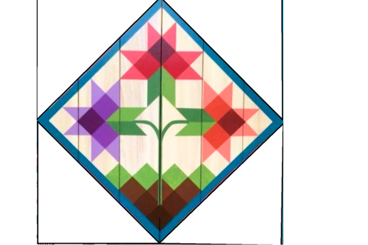 Garden theme barn quilt