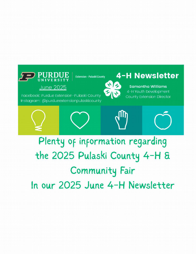 Click here to read our 2025 June 4-H Newsletter