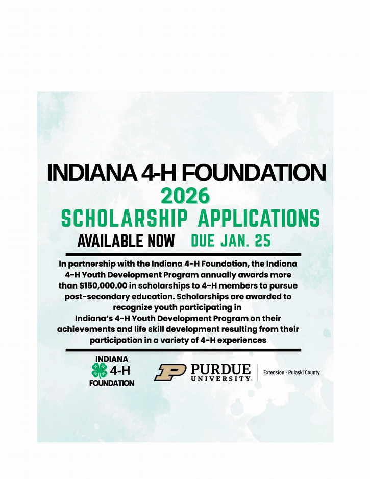 Indiana 4-H Foundation Scholarship
