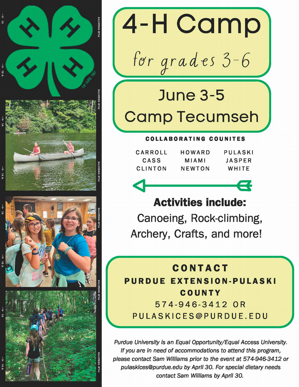 2026 4-H Camp Tecumseh