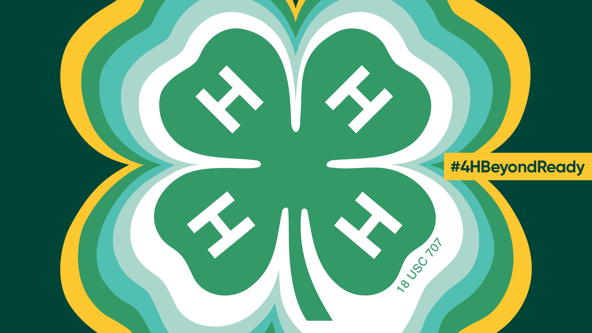 4-H Radiating Clover Banner
