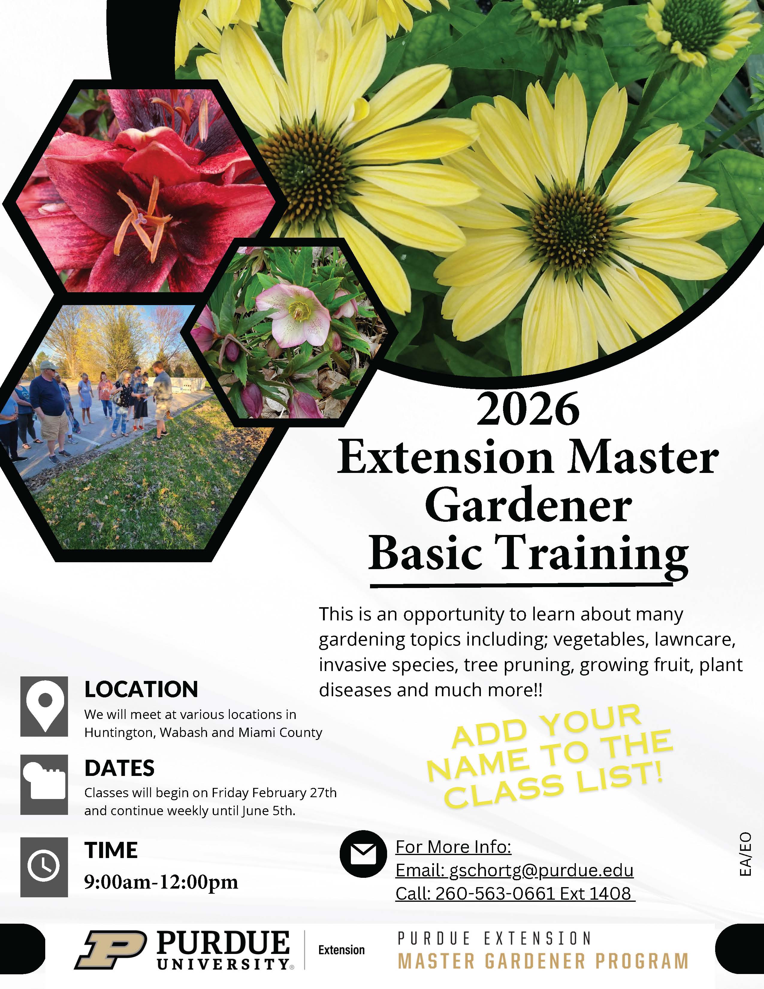 Flier for 2026 Training