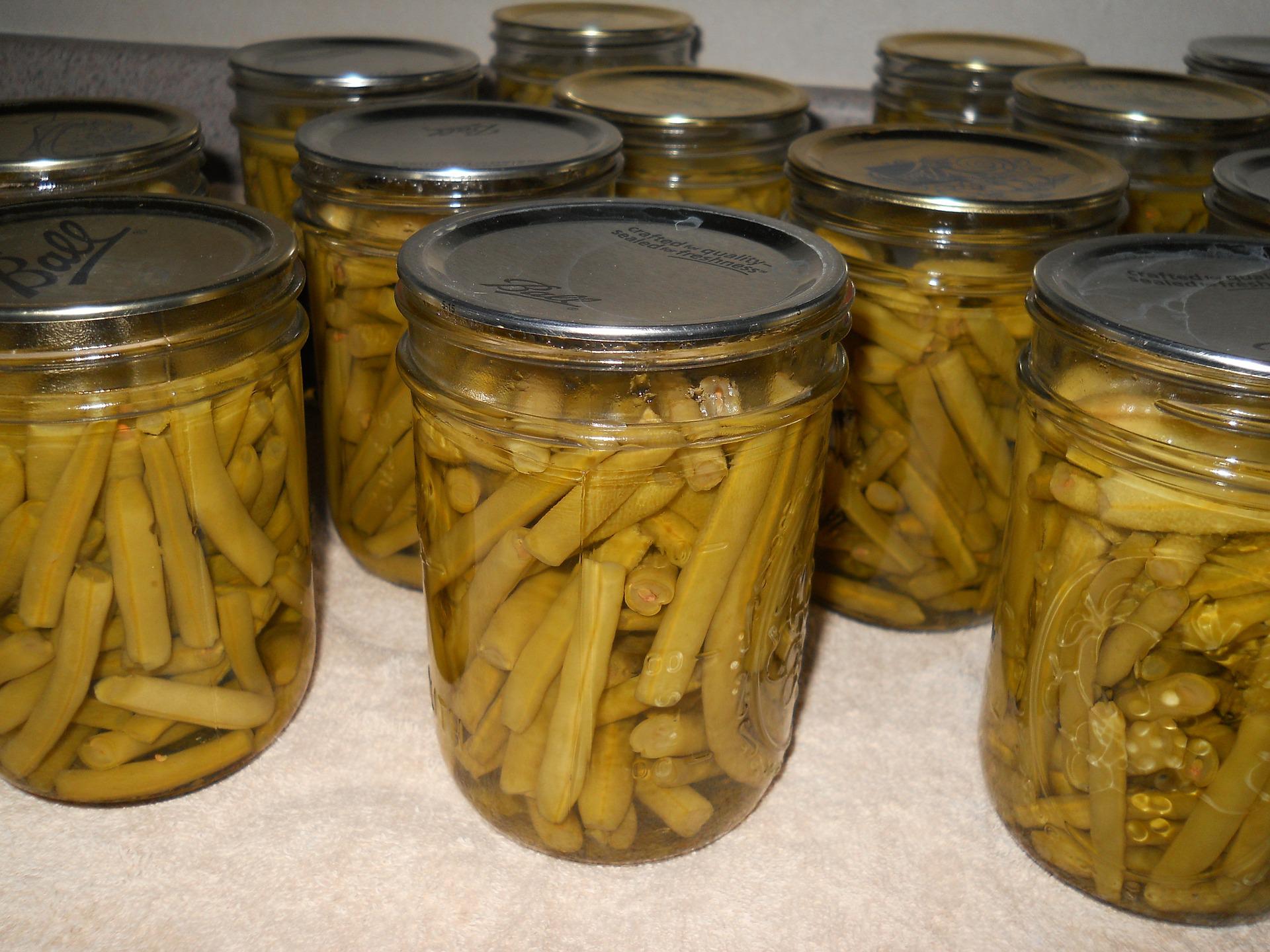 Green Beans in Canning Jars