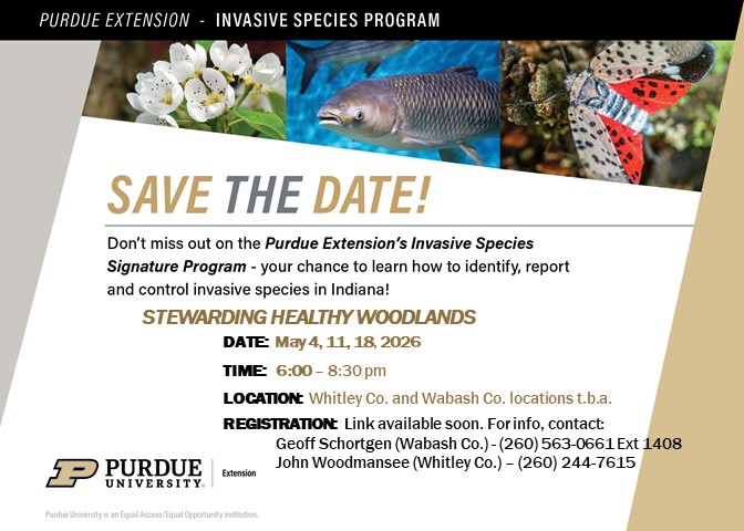 invasive species program starting May 4