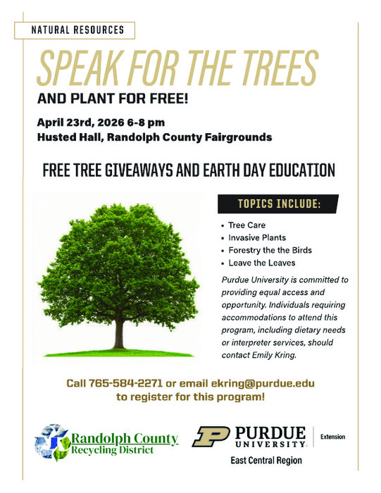 Event flyer for Speak for the Trees