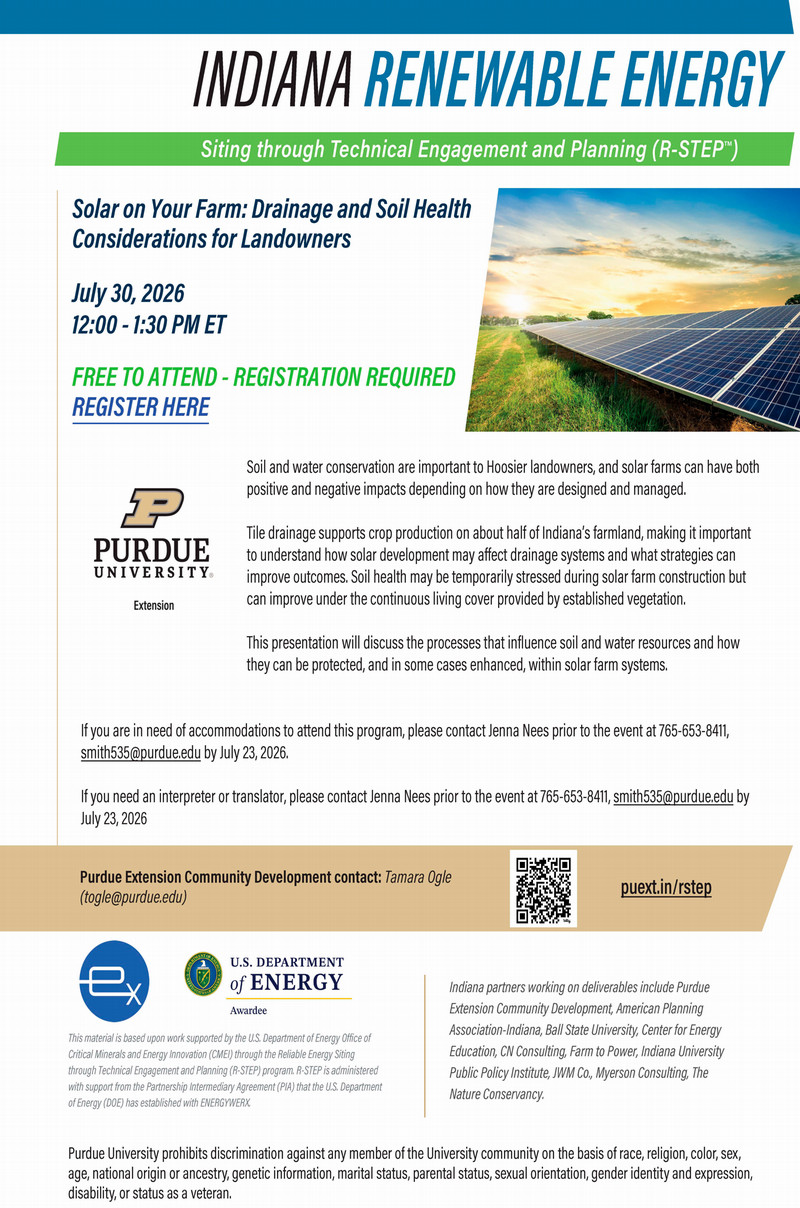 R-STEP Webinar Flyer Solar On Your Farm