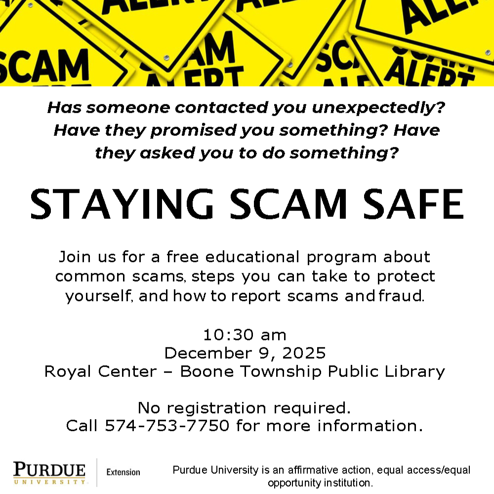 Caution signs for a scam alert