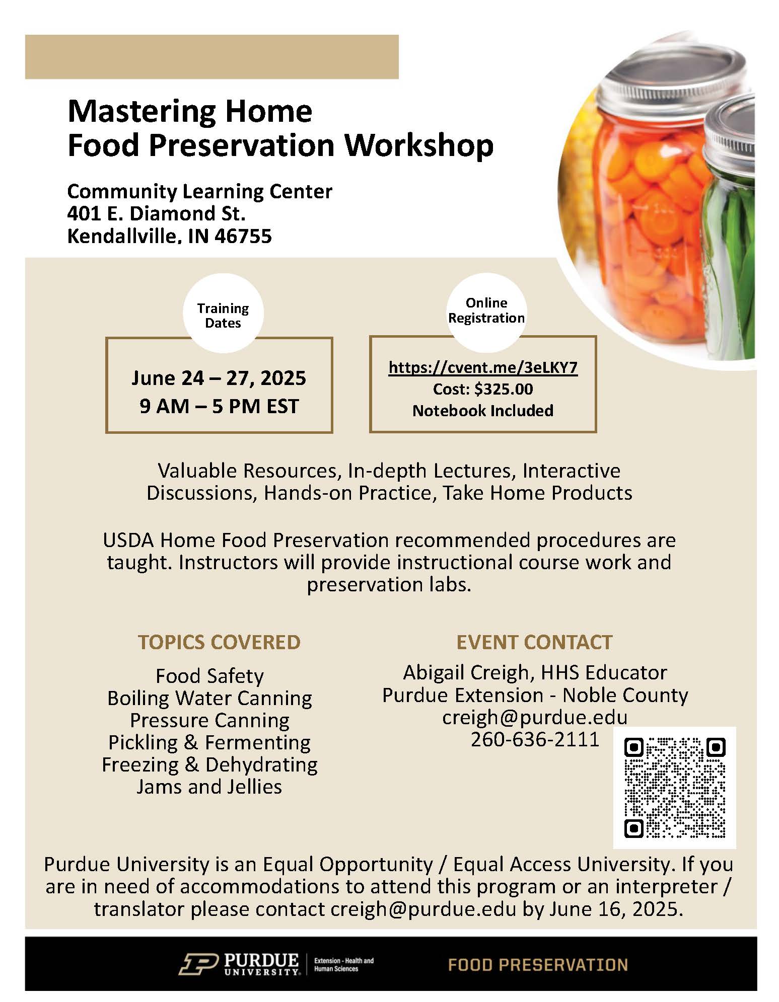 workshop info