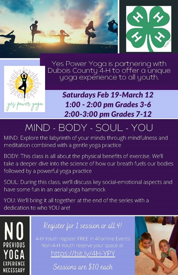 Dubois County 4-H Yoga Experience