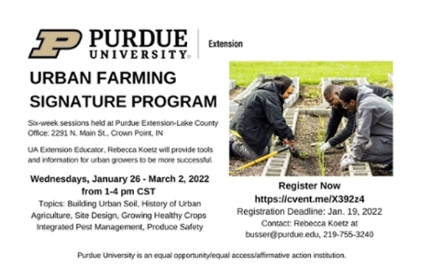 urban farming signature program winter 2022 flyer