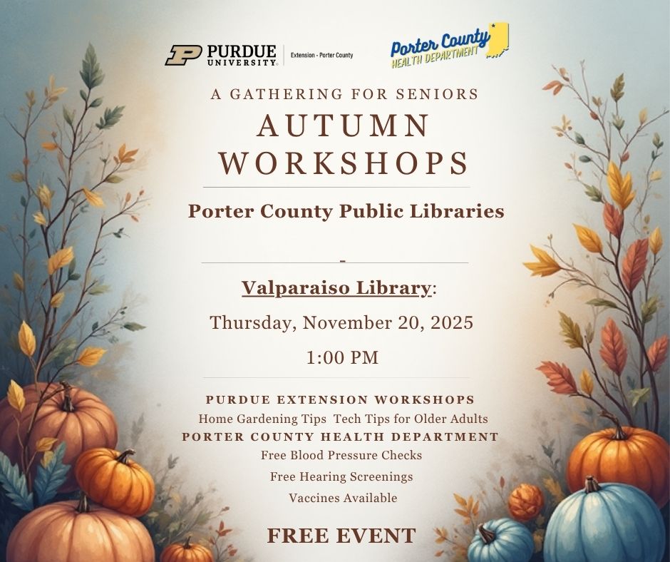 Senior event at public library gardening tips, tech tips, bp screening , hearing screening free event