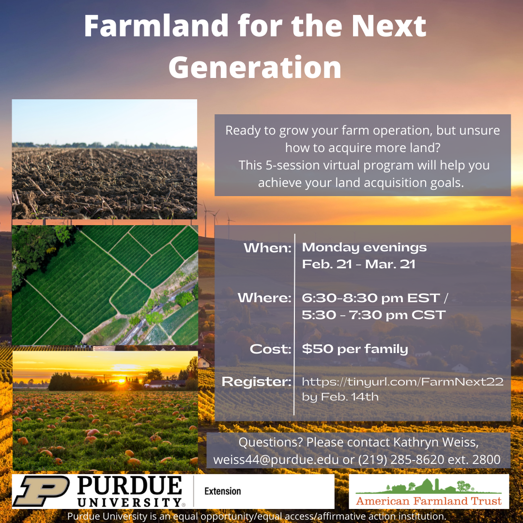 Flyer for Farmland for the Next Generation