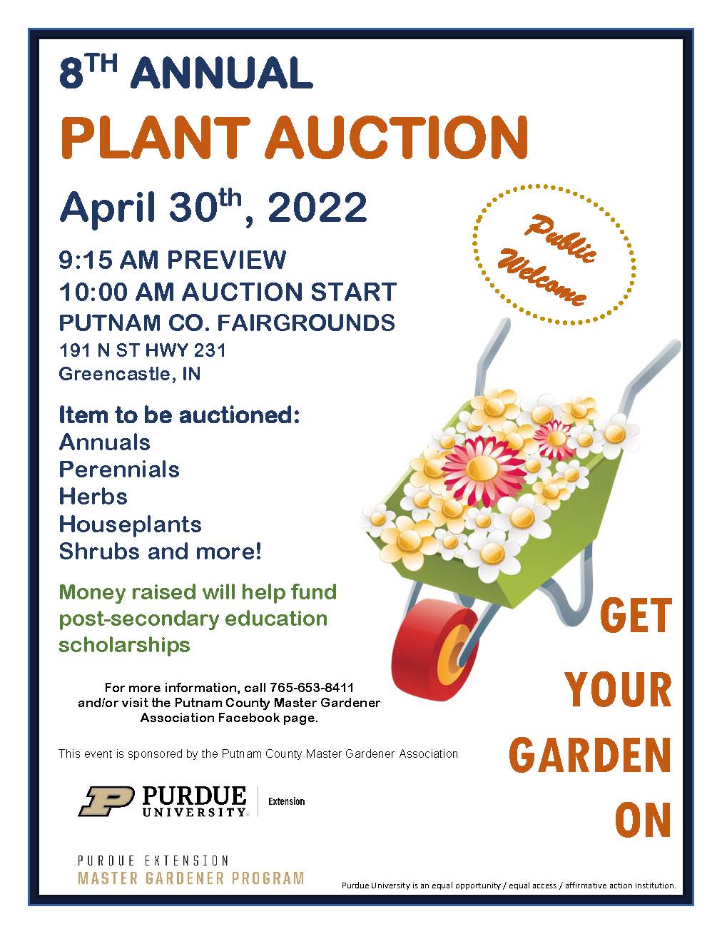Image of flyer for plant auction 