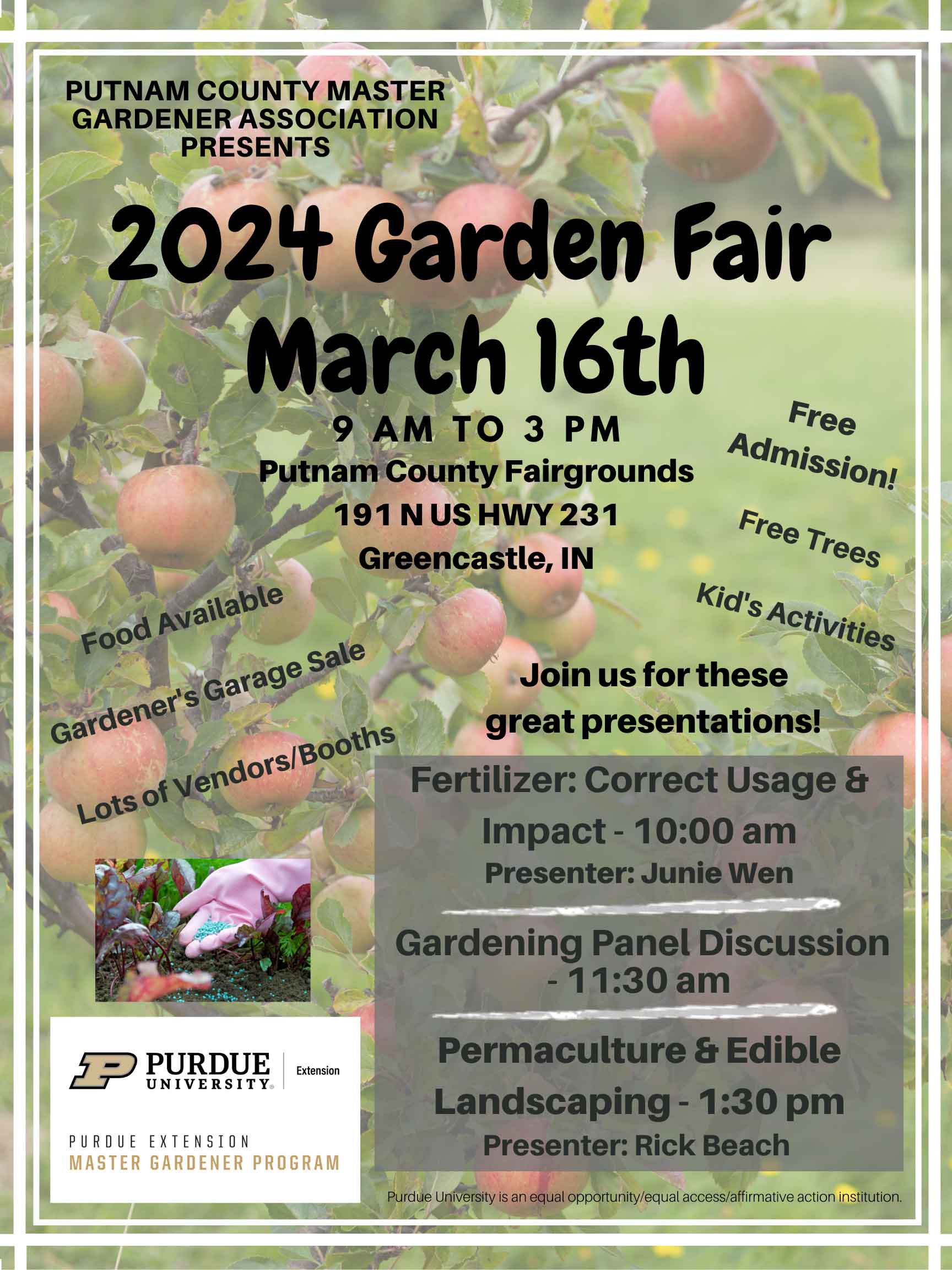 Flyer for Garden Fair 