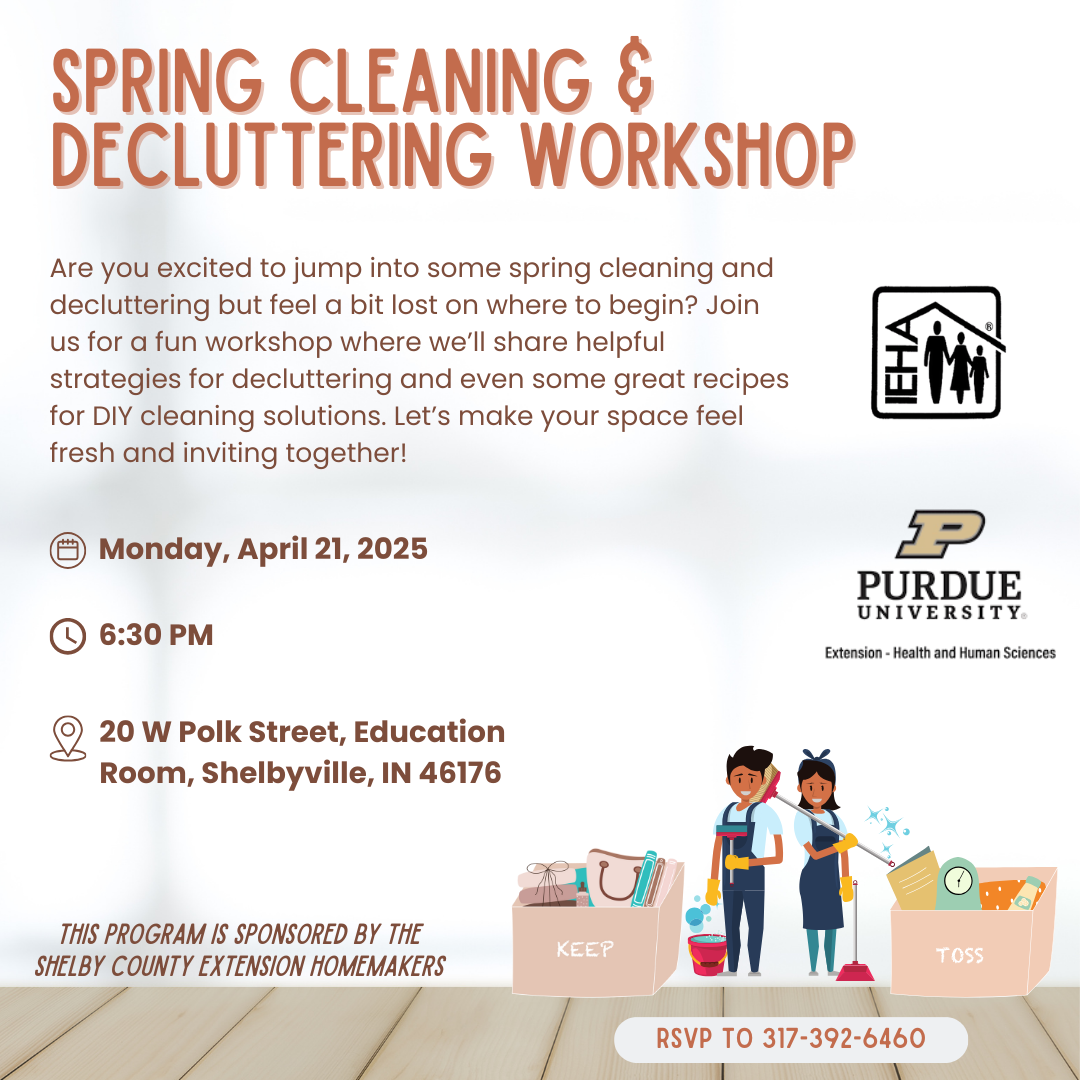 Spring Cleaning and Decluttering Workshop Flyer