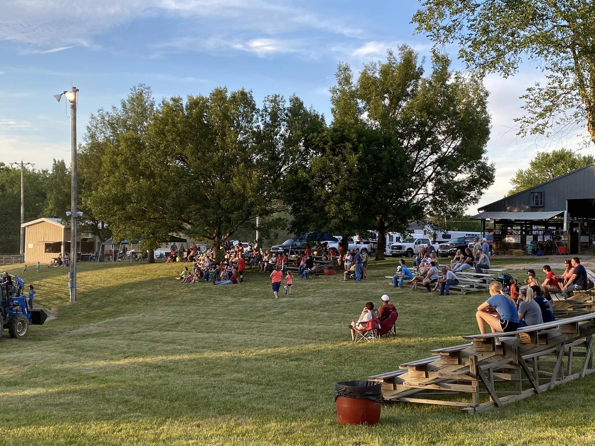 Fairgoers enjoy an evening at the Spencer County 4-H Fair