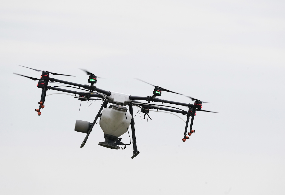 Unmanned aerial vehicle being used in agriculture