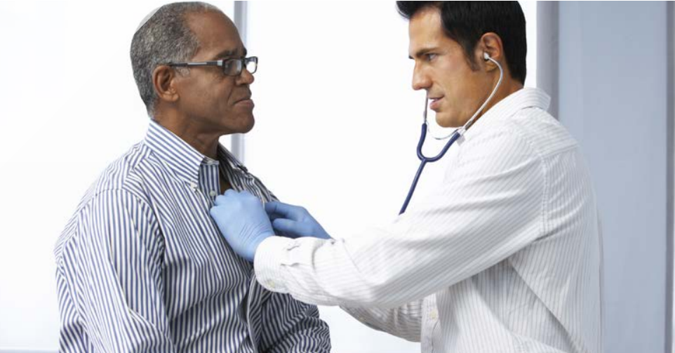 a doctor checking a patient