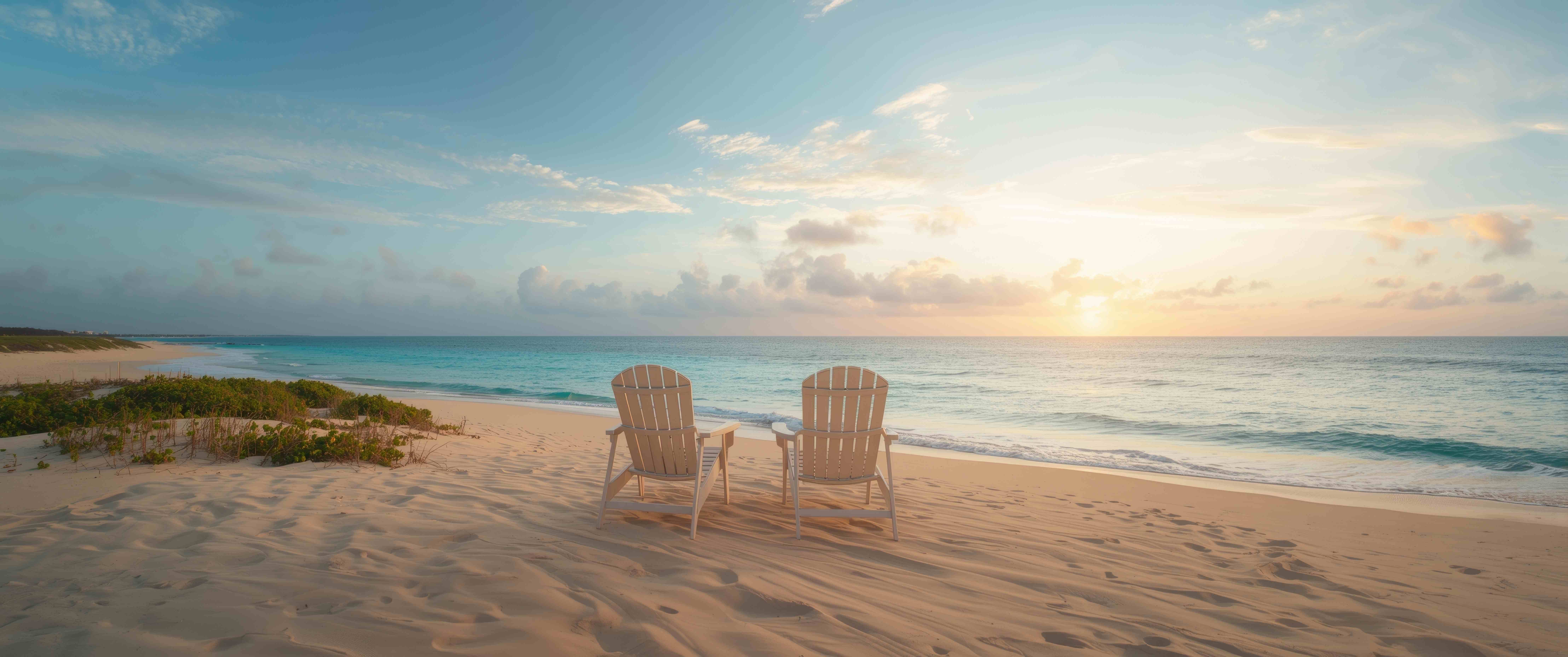 two chairs on a beach