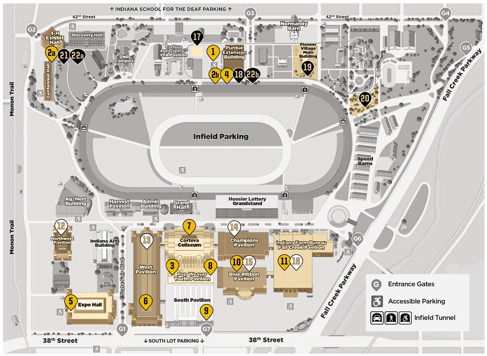 Join Purdue Extension at the Indiana State Fair - map of where you can find Purdue Extension at the fairgrounds