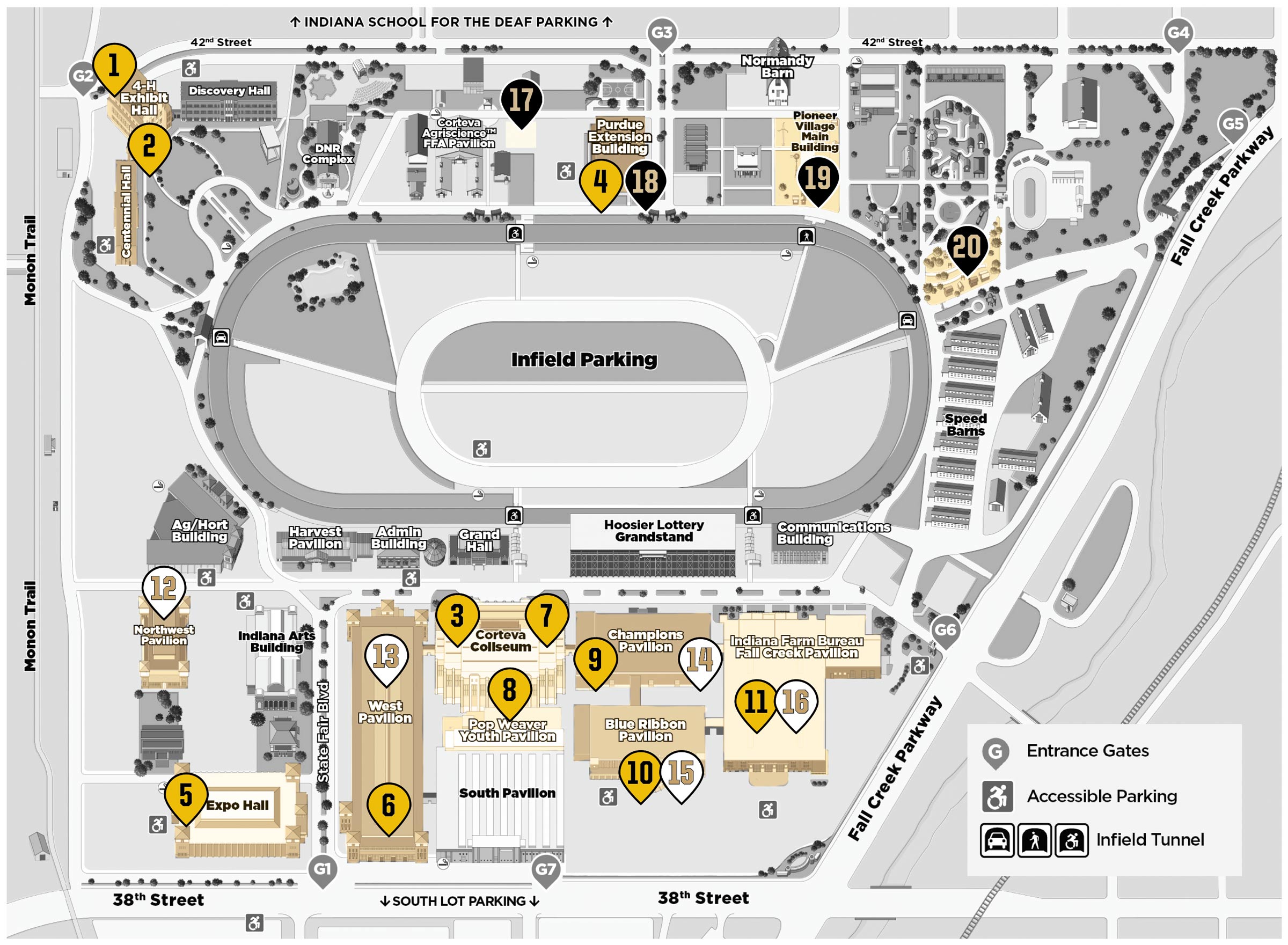 state fair map - where to find Purdue Extension at the Indiana state Fair