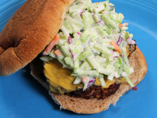 Grilled Burgers with Slaw