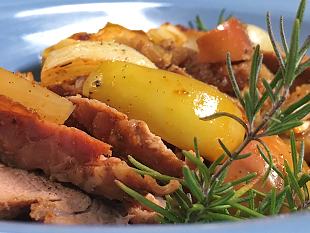 Roasted Pork with Apples and Onions