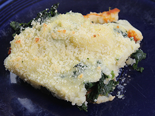 Spinach and Polenta Gratin